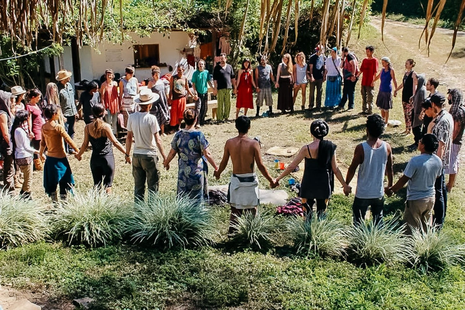 International visitors and members of the local community gathered at Finca El Porvenir